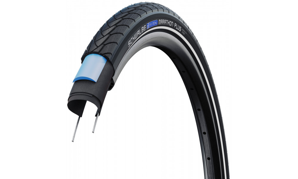 Riepa 28" Schwalbe Marathon Plus HS 348 Perf Wired 32-622 Black-Reflex - 3