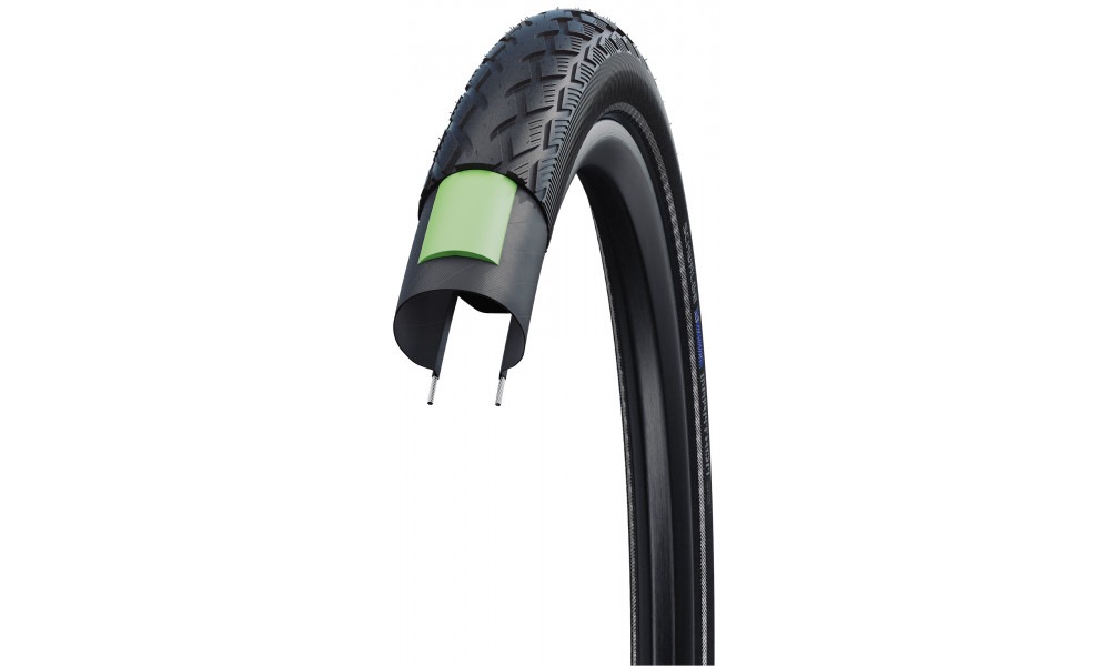 Riepa 28" Schwalbe Marathon HS 420 Perf Wired 37-622 / 28x1.40 Black-Reflex - 3