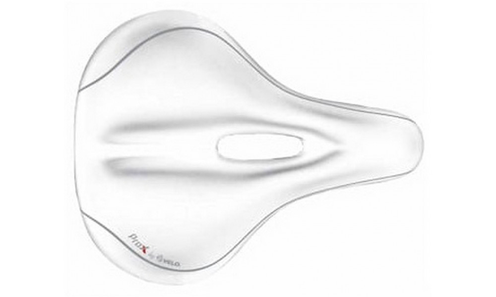 Sēdeklis Velo ProX VL-6103E Elastomer D2 Zone Full Cut GEL white - 1