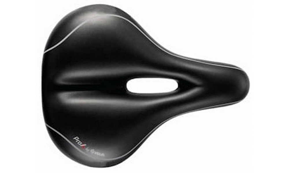 Sēdeklis Velo ProX VL-6103E Elastomer D2 Zone Full Cut GEL black - 1