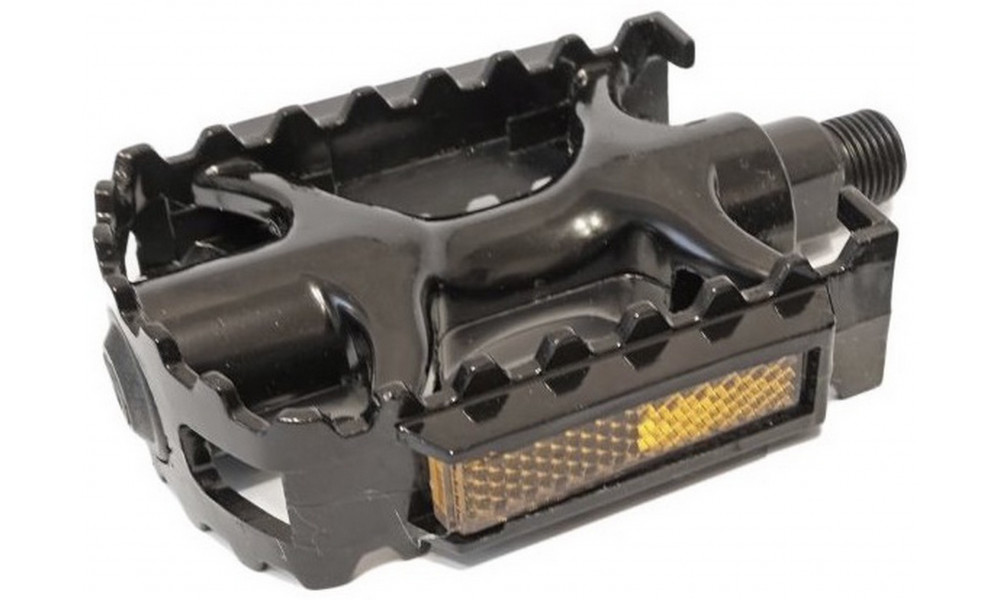 Pedāļi Azimut MTB black Alu 9/16" lodīšu gultnis un atstarotāji (1003) - 1