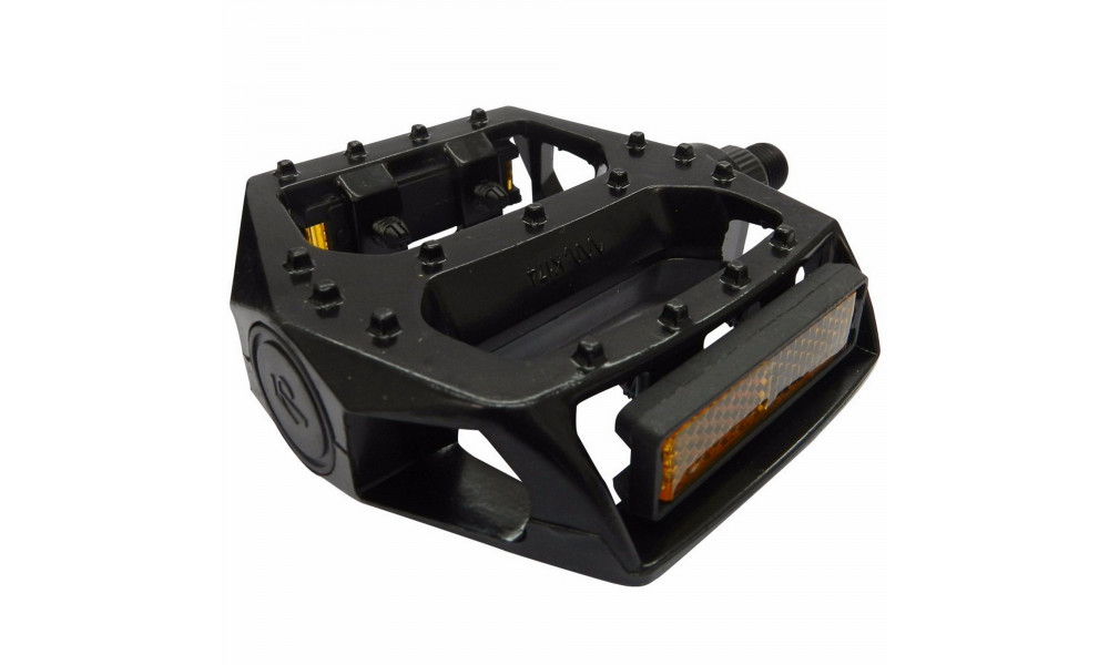 Pedāļi Azimut BMX Platform Alu 9/16" lodīšu gultnis un atstarotāji black (1014) - 1