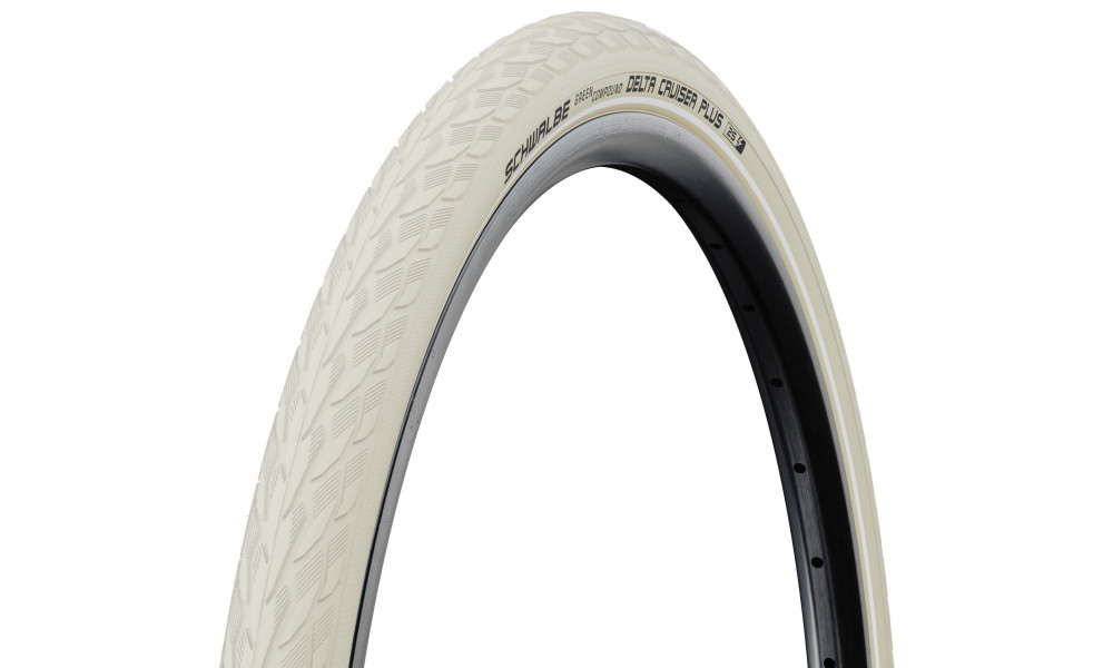 Riepa 28" Schwalbe Delta Cruiser Plus HS 431 Active Wired 37-622 / 28x1.40 Creme-Reflex - 1