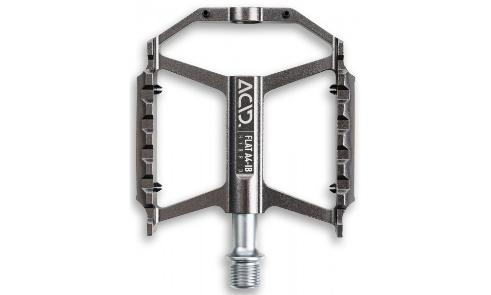 Pedāļi ACID Flat A4-IB Hybrid Alu grey - 6