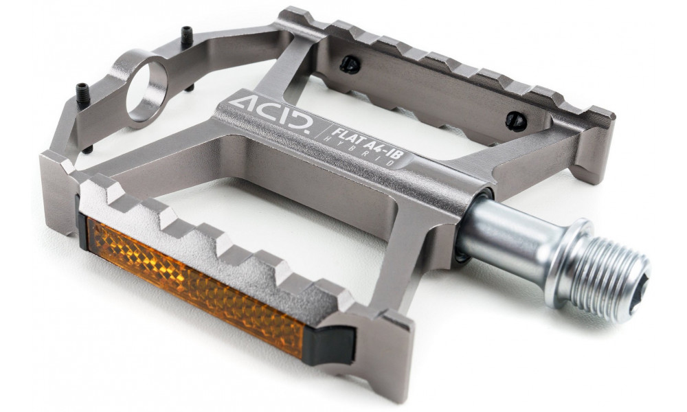 Pedāļi ACID Flat A4-IB Hybrid Alu grey - 7