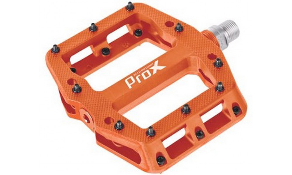 Pedāļi ProX Base Pro 26 plastic Pins axle Cr-Mo orange - 1