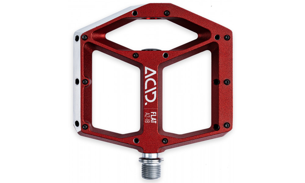 Pedāļi ACID Flat A2-IB Alu red - 2
