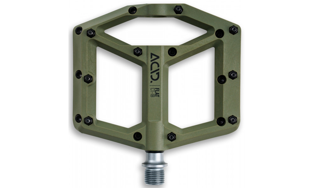 Pedāļi ACID Flat C1-IB plastic olive green - 2