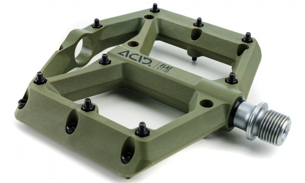 Pedāļi ACID Flat C1-IB plastic olive green - 4