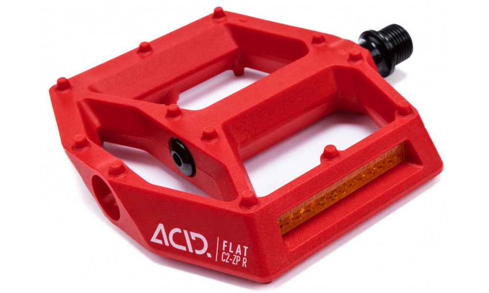 Pedāļi ACID Flat C2-ZP R plastic red - 1