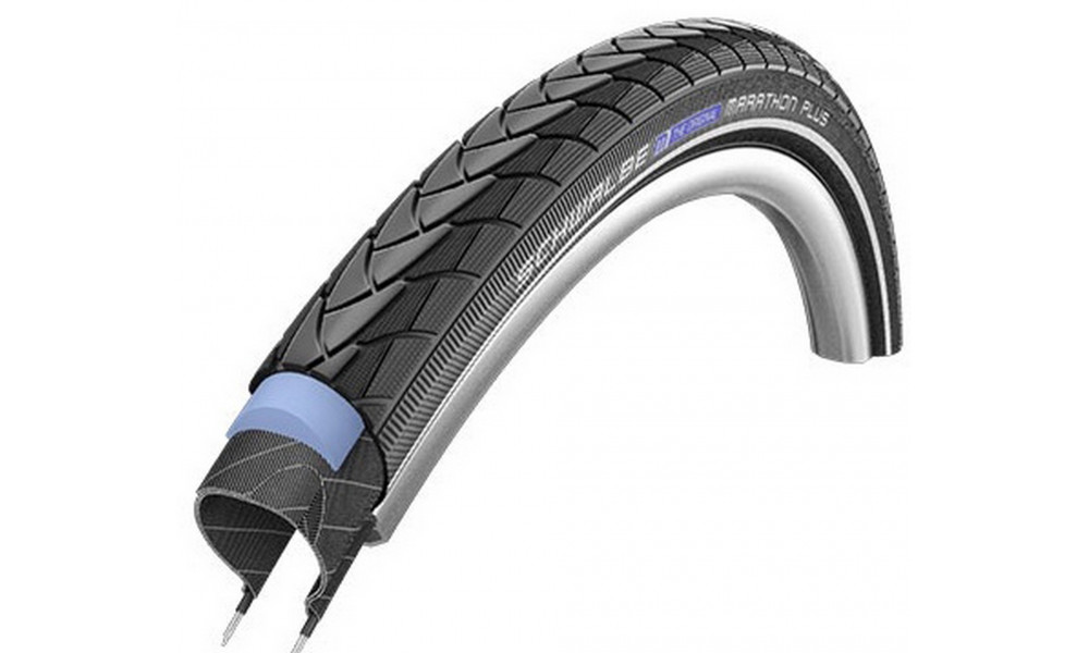 Riepa 28 x 1 1/2" Schwalbe Marathon Plus HS 348, Perf Wired 40-635 Black-Reflex 