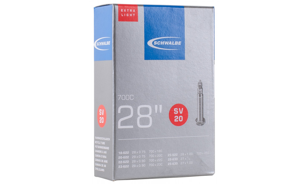 Kamera 28/27" Schwalbe SV20 ExtraLight (18/25-622) - 1