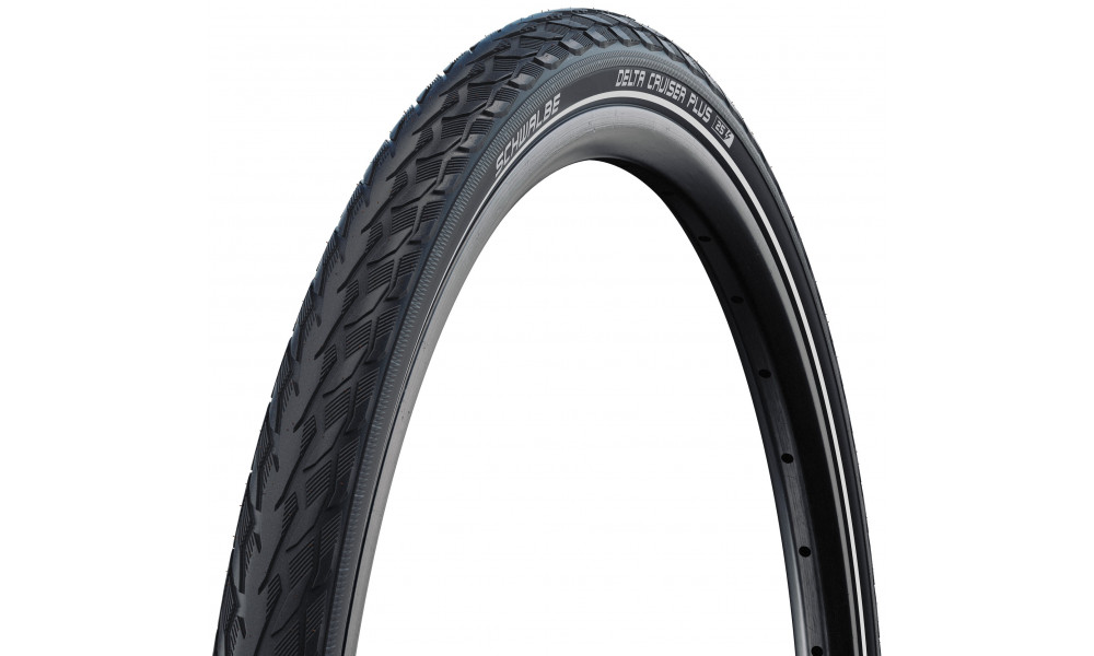 Riepa 28" Schwalbe Delta Cruiser Plus HS 431 Active Wired 47-622 / 28x1.75 Black-Reflex 