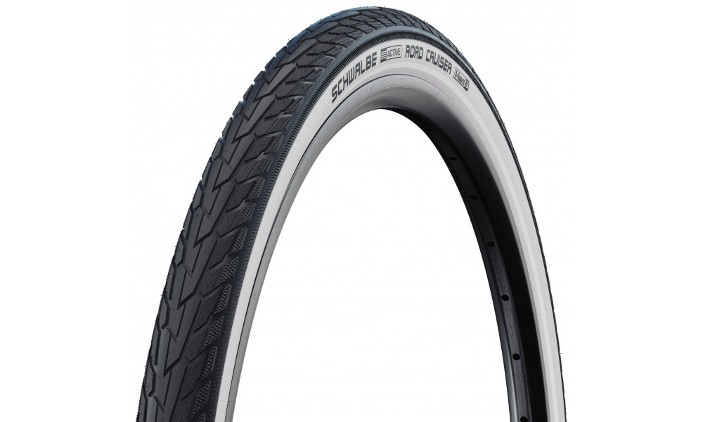 Riepa 28" Schwalbe Road Cruiser HS 484 Active Wired 42-622 / 28x1.60 Whitewall-Reflex - 1