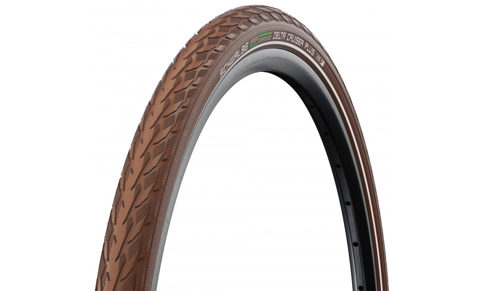 Riepa 28" Schwalbe Delta Cruiser Plus HS 431, Active Wired 37-622 / 28x1.40 Brown-Reflex - 1