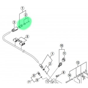Disku bremžu šļūteņu montāžas detaļas Shimano SM-BH59 with bolt