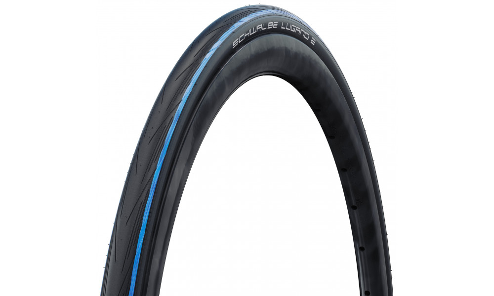 Riepa 28" Schwalbe Lugano II HS 471 Active Fold 25-622 / 700x25C Blue Stripes 