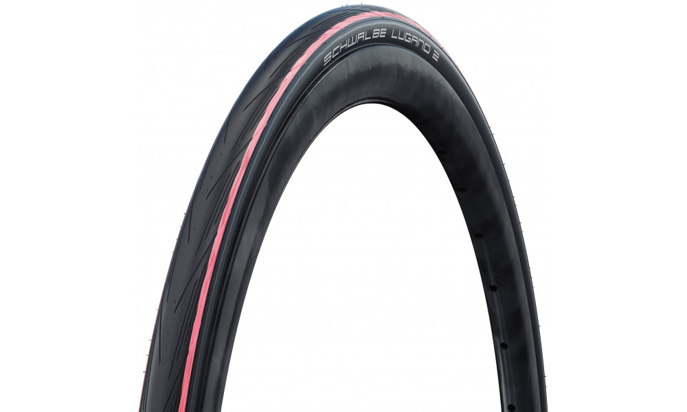 Riepa 28" Schwalbe Lugano II HS 471 Active Fold 25-622 / 700x25C Red Stripes 