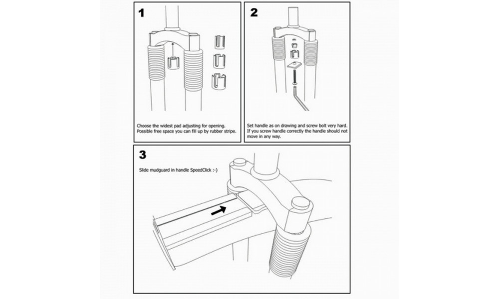 Dubļusargi komplekts Simpla Hammer SDE SPEEDstrap black - 2