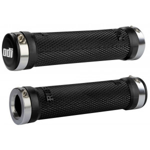 Stūres rokturi ODI Ruffian MTB Lock-On Bonus Pack Black/Silver