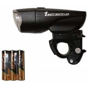 Priekšējais lukturis Azimut Power 1Watt LED with batteries