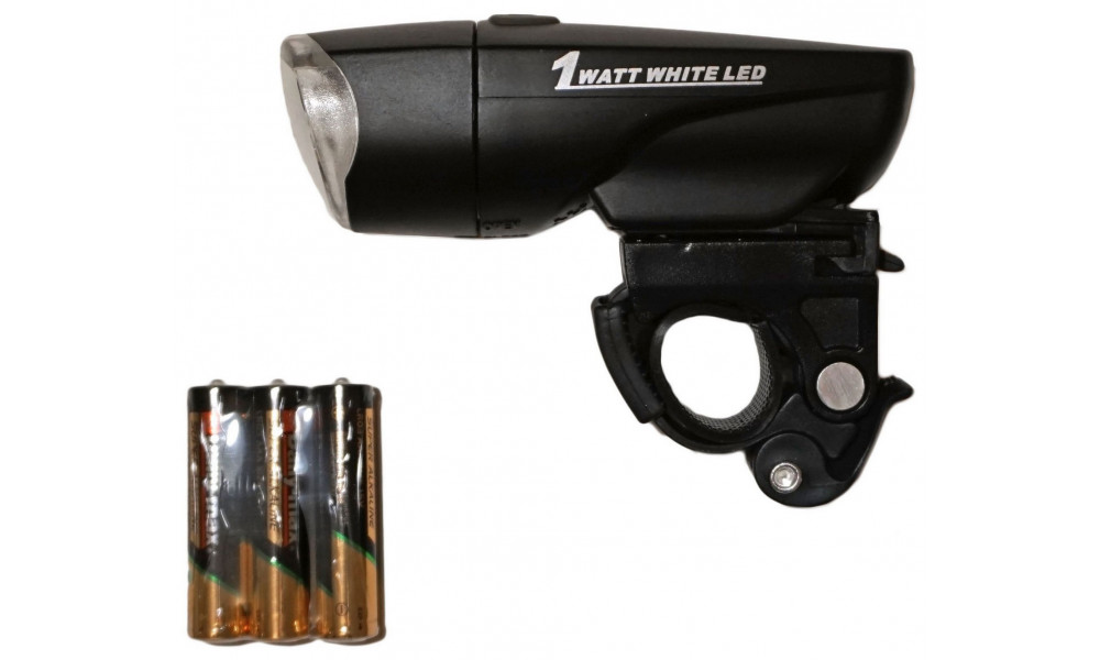 Priekšējais lukturis Azimut Power 1Watt LED with batteries - 2