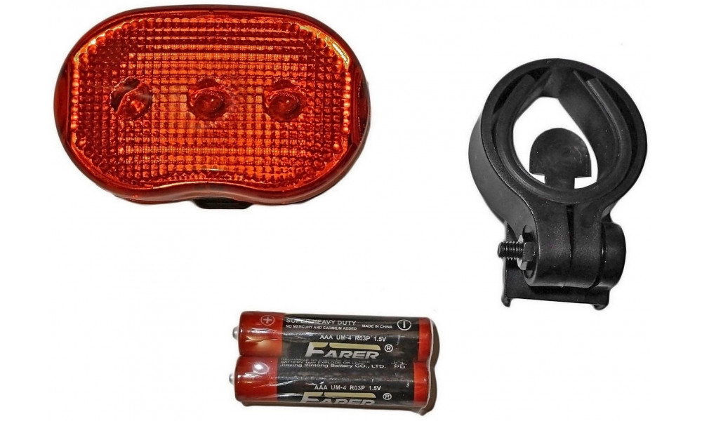 Aizmugurējais lukturis Azimut Oval 3LED with batteries - 3