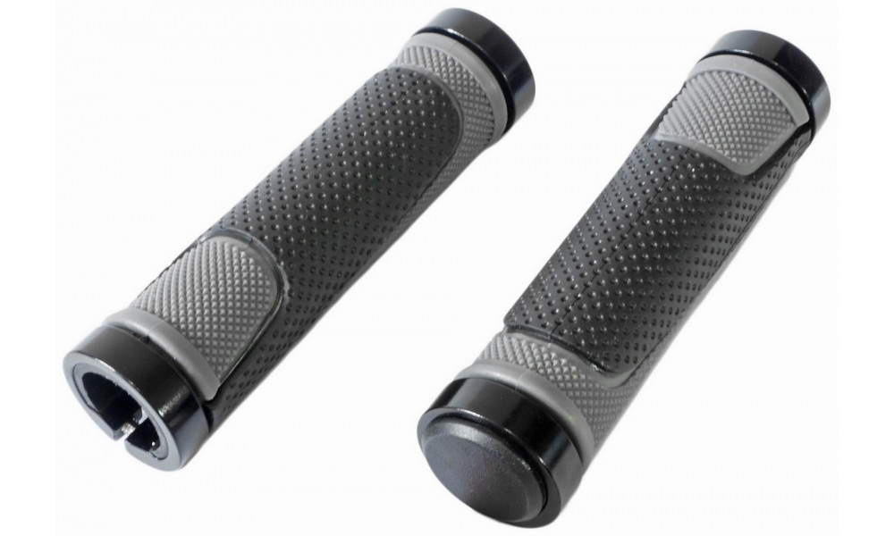 Stūres rokturi Azimut Dual Sport 2xLock 130mm black/grey (1002) - 1