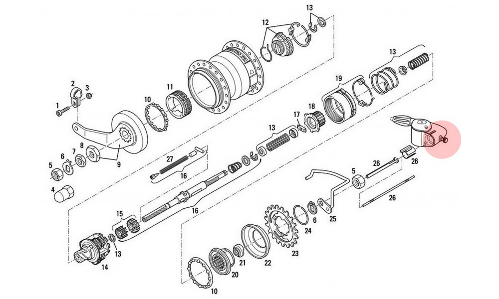 Rumbas stiprinājuma skrūve SRAM S7/P5 - 2