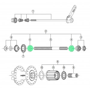 Gultņu lodītes Shimano 1/4" steel