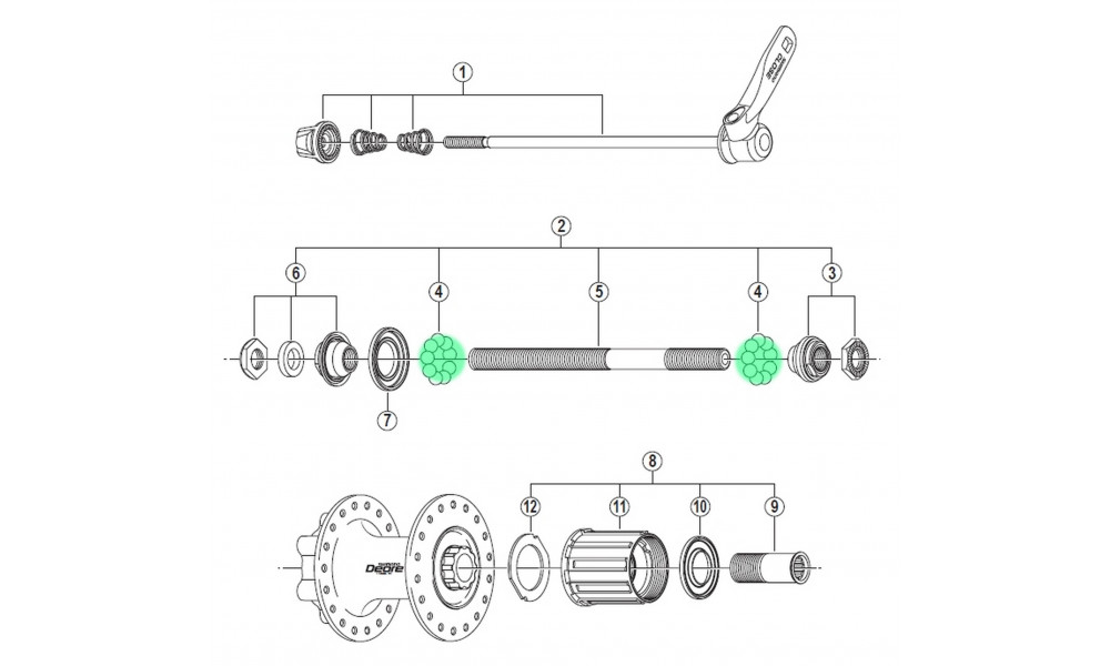 Gultņu lodītes Shimano 1/4" steel - 2
