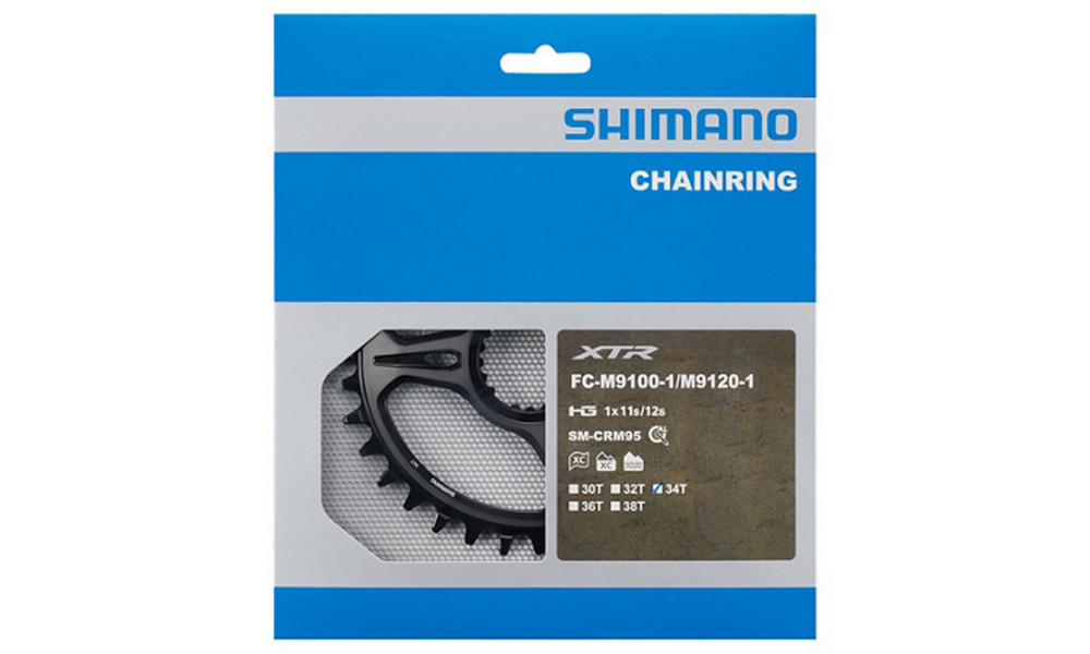 Priekšējā ķēdes riteņa Shimano XTR SM-CRM95 34T - 2