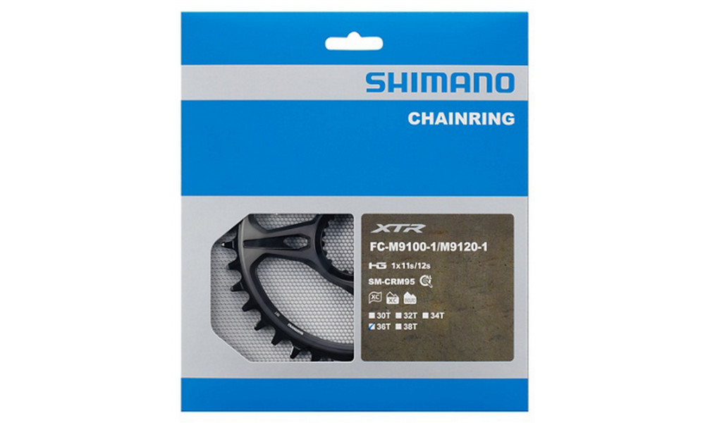 Priekšējā ķēdes riteņa Shimano XTR SM-CRM95 36T - 2