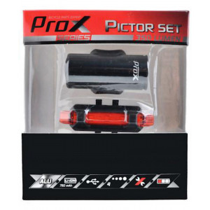 Apgaismojums komplekts ProX Pictor CREE 350Lm + 10Lm USB red