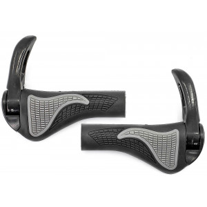 Stūres rokturi Azimut Ergo + Bar-Ends adjustable Alu 140mm black-grey