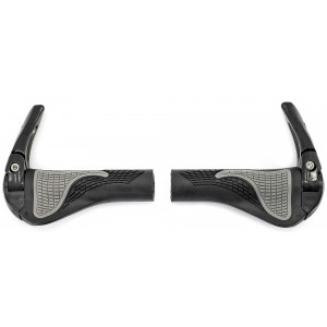 Stūres rokturi Azimut Ergo + Bar-Ends adjustable Alu 140mm black-grey