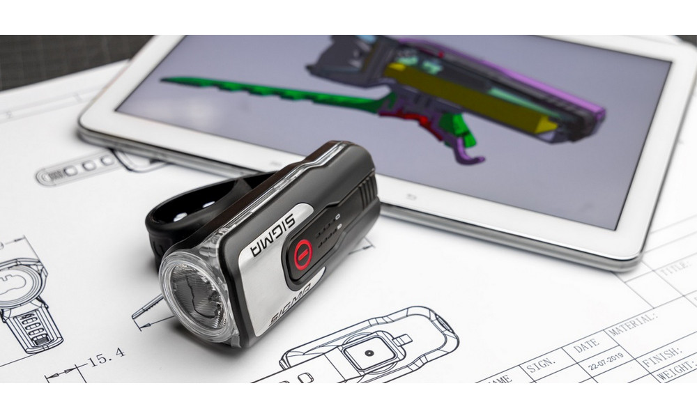 Priekšējais lukturis Sigma AURA 80 USB - 6