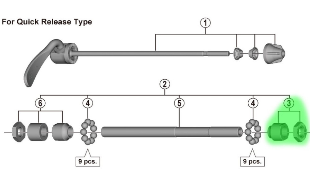 Konuss un uzgrieznis Shimano FH-TX500 right - 2