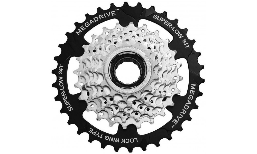 Aizmugurējie zobratu bloks SunRace MFM4S 7-speed 13-34T zinc (ieskrūvēts) 