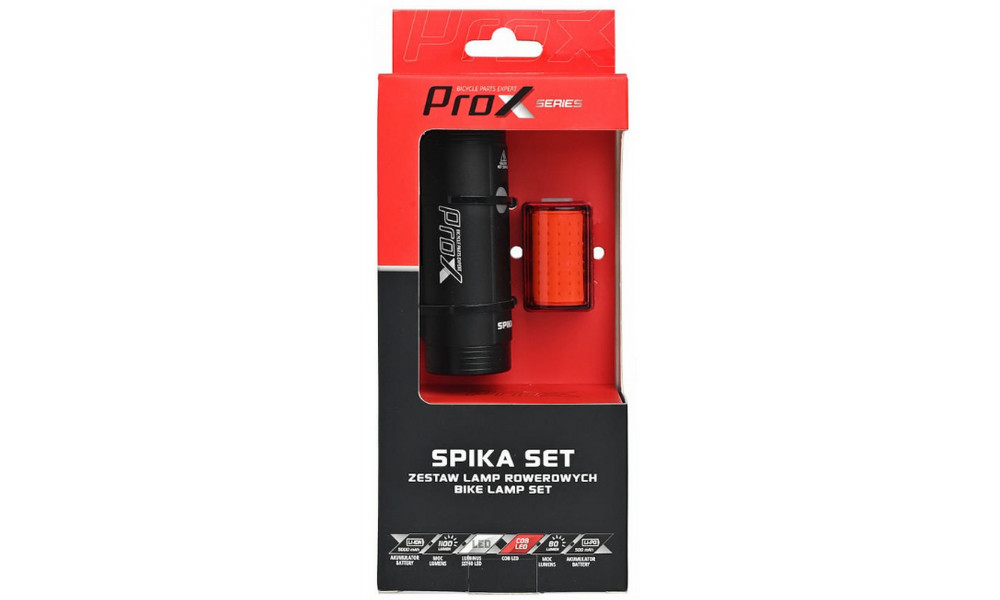 Apgaismojums komplekt ProX Spika 1100Lm + Zera S 80Lm USB - 2