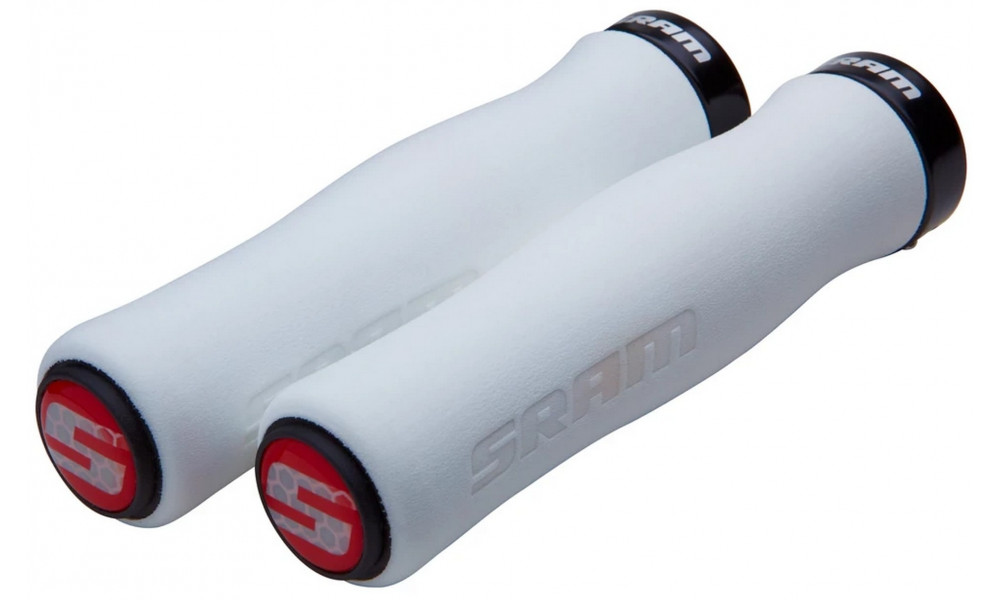 Stūres rokturi SRAM 129mm Contour Foam Lock-on single clamp white-black 