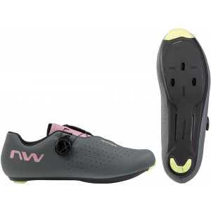 Velo apavi Northwave Sonic Plus Road dark grey-dusty malva