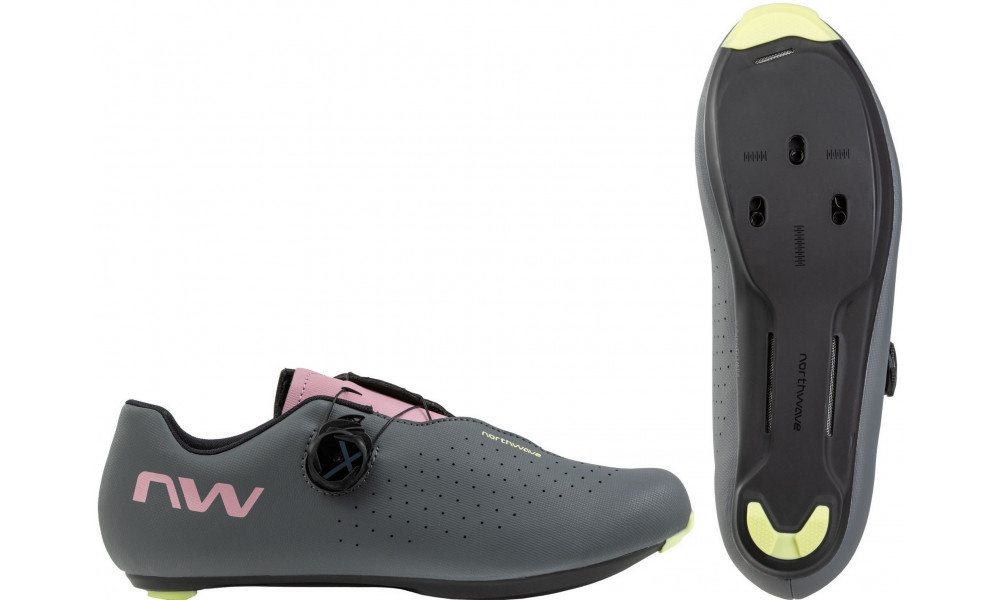 Velo apavi Northwave Sonic Plus Road dark grey-dusty malva - 1