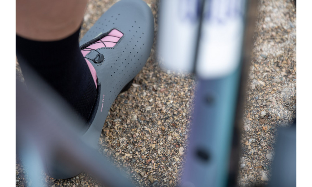 Velo apavi Northwave Sonic Plus Road dark grey-dusty malva - 3