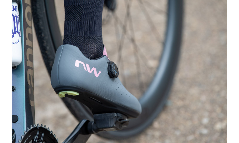 Velo apavi Northwave Sonic Plus Road dark grey-dusty malva - 4