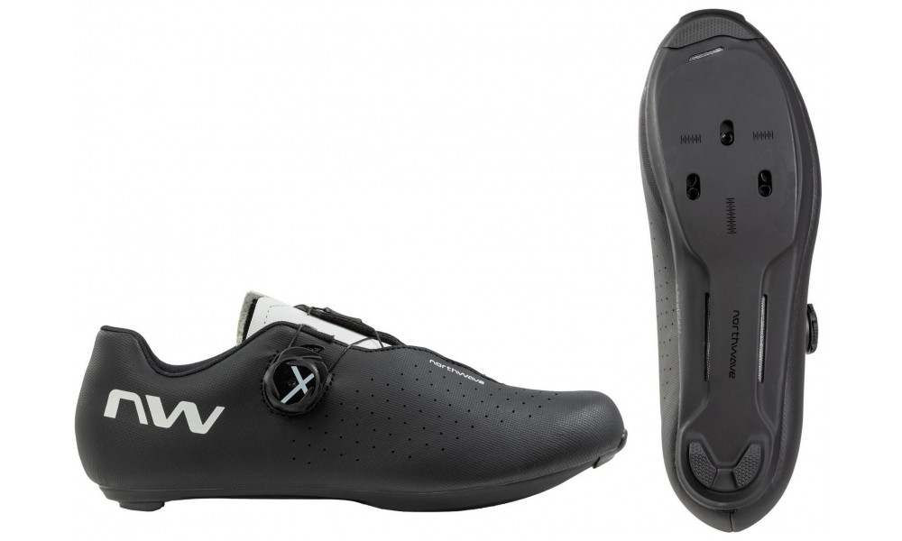 Velo apavi Northwave Sonic Plus Wide Road black-light grey - 1