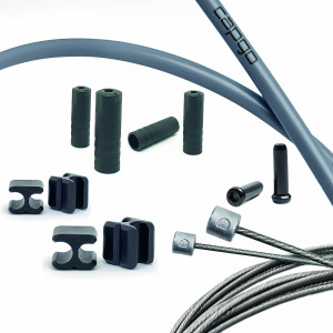 Pārnesumu trošu komplekts Capgo BL Doube(2x) stainless Shimano/Sram Road & MTB grey