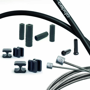 Pārnesumu trošu komplekts Capgo BL Doube(2x) stainless Campy Road black