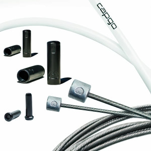 Pārnesumu trošu komplekts Capgo BL Double(2x) ECO stainless Shimano/Sram Road & MTB white