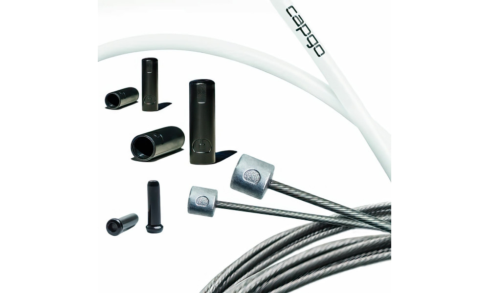 Pārnesumu trošu komplekts Capgo BL Double(2x) ECO stainless Shimano/Sram Road & MTB white 